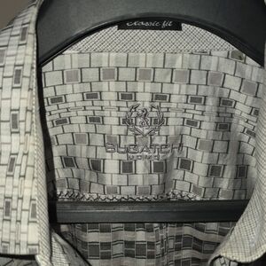 Bugatchi Gray Patterned Shirt